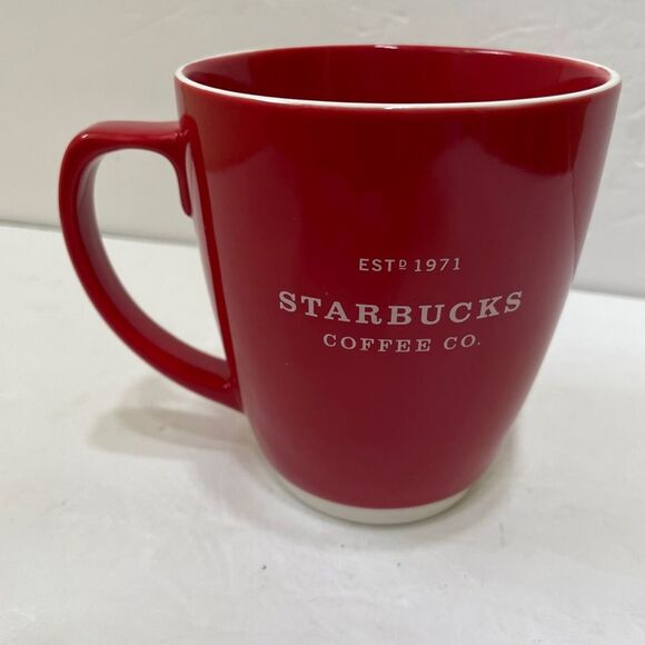 STARBUCKS RED CERAMIC MUG‎ - Picture 1 of 6